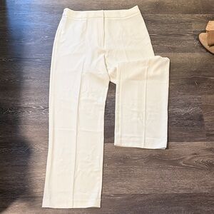 H&M White Straight Leg Dress Pants